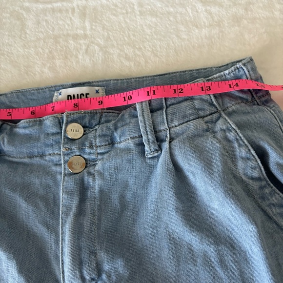 Paige Pleated Mayslie Double Button Jogger Jeans, size 27 - Picture 12 of 16